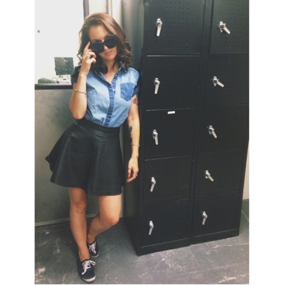 Vegan leather skirt